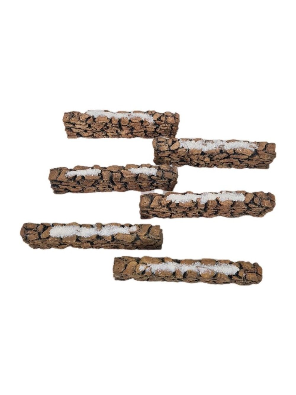Department 56 "Stone Wall" Set Of 6 52629 Village Christmas Accessories